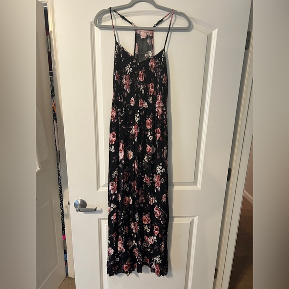 Band of Gypsies Black Floral Dress Size Medium - Picture 1 of 4